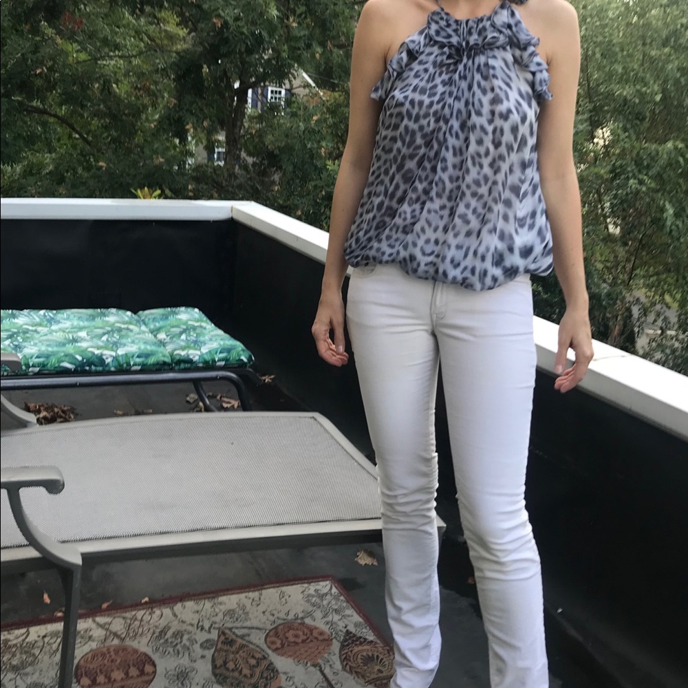 Helmut Lang corduroy off white pants